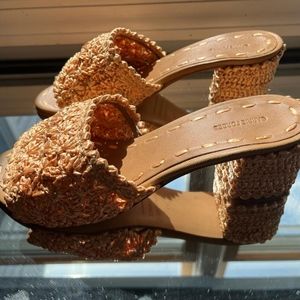 CARRIE FORBES VERO CUCIO block mules slides heels SIZE 39